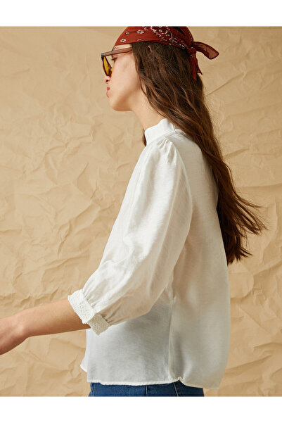 Koton Μπλούζα με ψηλό γιακά 3/4 μανίκια