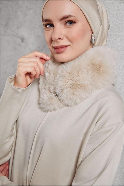Alvina 45086 Model Fur Detailed Trousers Set