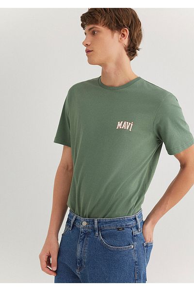 Mavi Grünes T-Shirt mit Logo-Aufdruck Regular Fit / Regular Fit0611714-71483
