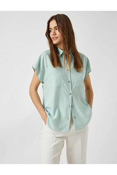 Koton Cămașă cu mânecă scurtă, cu buzunare