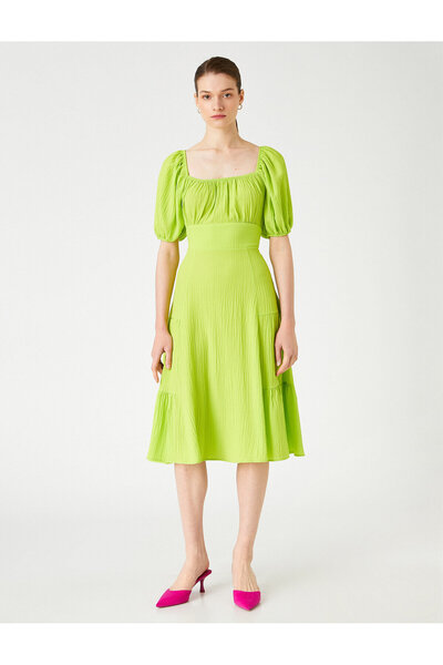 Koton Μίντι μπαλόνι φόρεμα μανίκι βολάν