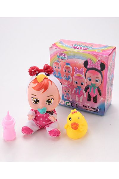 Fab N Funky مجموعة دمى Cry Babies Magic Tears المكونة من 4 قطع، أصوات تفاعلية للأطفال، مصاصة وإكسسوارات، للأطفال من سن 3 سنوات فما فوق