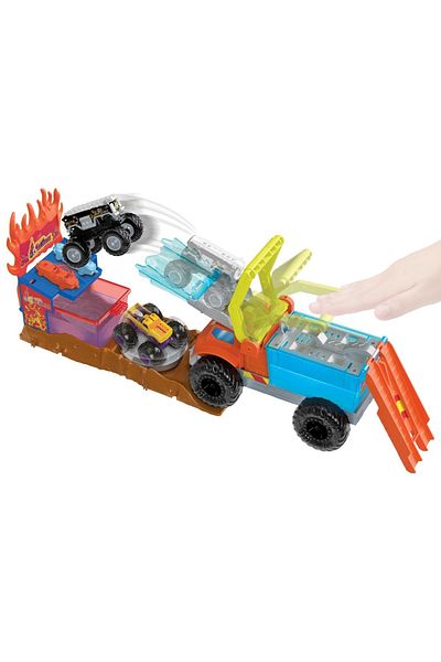 HOT WHEELS MONSTER TRUCK ARENA SMASHERS SHIFTERS CULOARE SALVAREA LUI 5ALARMA