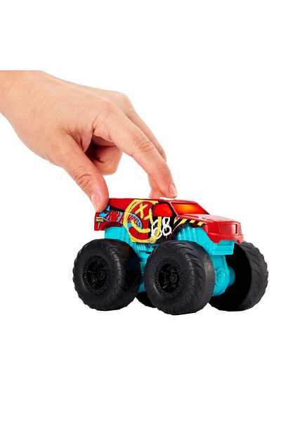 HOT WHEELS MONSTER TRUCK ROARIN WRECKERS DEMO DERBY CU FUNCTII SI SUNETE SCARA 1:43