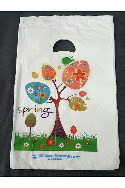 morlalem m 100 τμχ 26x38cm Τσάντα τσάντα δώρου, πολύχρωμη πλαστική συσκευασία με στάμπα λουλουδιών δέντρου