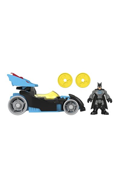 FISHER PRICE IMAGINEXT DC SUPER FRIENDS VEHICUL CU FIGURINA BATMAN CU COSTUM GRI