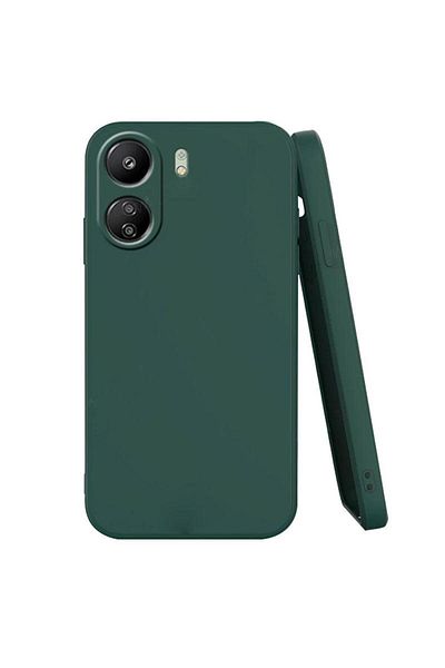 Fibaks حافظة متوافقة مع هاتف Xiaomi Redmi 13C مع كاميرا بارزة داخل إطلاق مخملي غطاء سيليكون ناعم الملمس