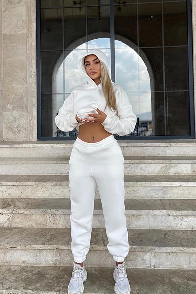 BayBayan Γυναικείο Σετ Φόρμας Basic Model Loose Fit με ελαστικά πόδια