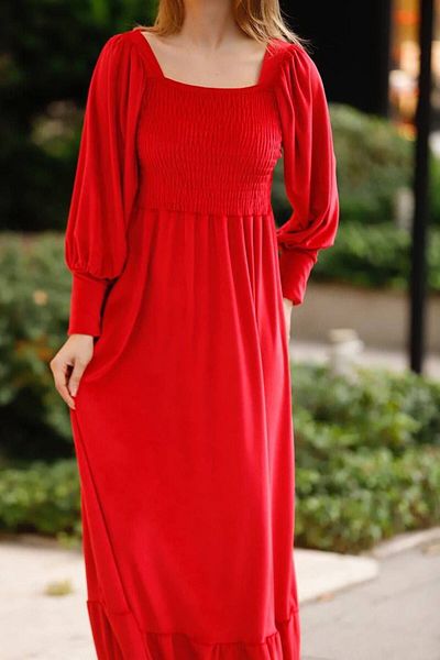 NFES TEKSTİL 145 cm Gimped Velvet Dress