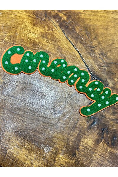 Gönülden Tasarım 25X9 CM Mărgele de perle țesute cu litere verzi, aplicație d...