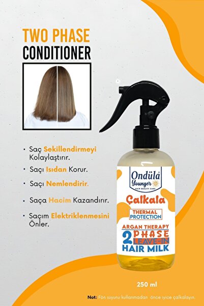 Ondüla Milk Therapy Argan | Nemlendirici Etki | Isı Koruyucu Çift Fazlı Fön S...
