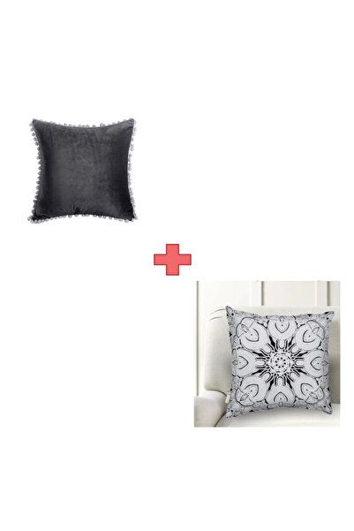 Donetella 2- Piece Modern 45x45 Throw Pillow Cover -,Decorative Covers for Cushions, Filling Not Included