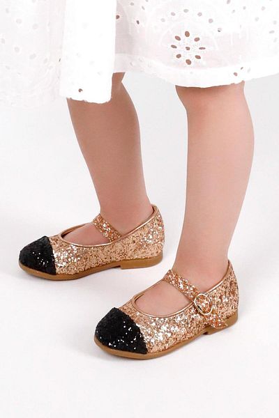 Le Mabelle Rose Sequin Buckle Girls' Shoes