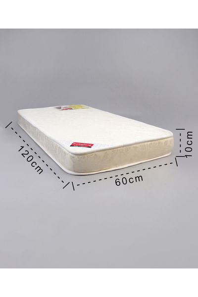 Babyhug 100% Pure PU Foam Floral Baby Mattress for 0-24M, Supportive & Soft, 120x60x10 cm