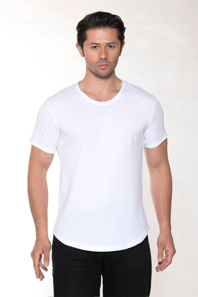 BlackHorn Men's Wide Neck 100% Cotton Loose T-Shirt