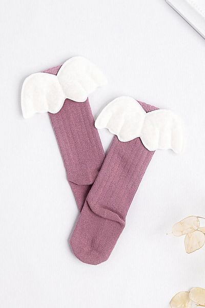 Le Mabelle Plum Winged Girl's Socks