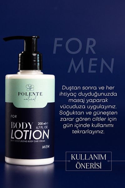 Polente Natural Men Body Lotion - Moisturizing Body Lotion for Men (200 ml)