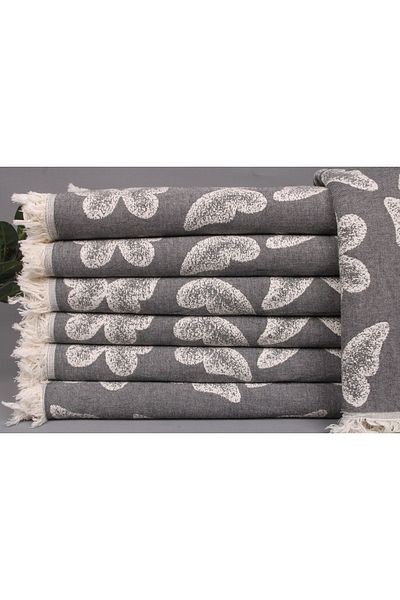 Kayra Export بايك مزدوج رمادي غامق - 200x240 سم، 100% قطن