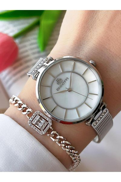 Bigotti 3 Atm Water Resistant Steel Mesh Band Colorfast Women's Wrist Watch and Bracelet S10310.1