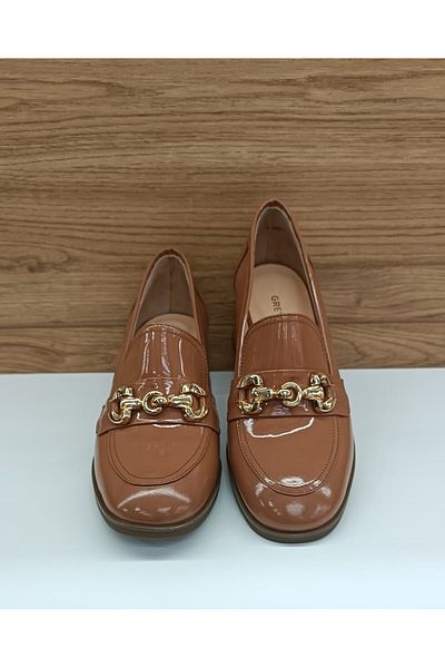 Greyder 59171 Powder Patent Leather Genuine Leather Loafer Casual Women's Shoes