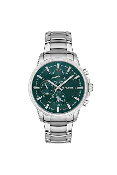 U.S. Polo Assn. US POLO ASSNUSPA1016-09 STEEL GREEN DIAL MEN'S WRISTWATCH