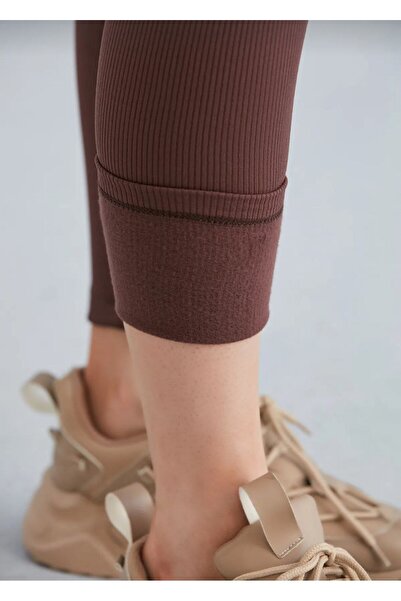 Armira Γυναικείο χειμερινό Fleece ψηλόμεσο κοτσάνι κολάν