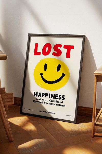 House Gorgeous Poster cu design colorat modern fără rame Lost Happiness Colecția Dolce Vita