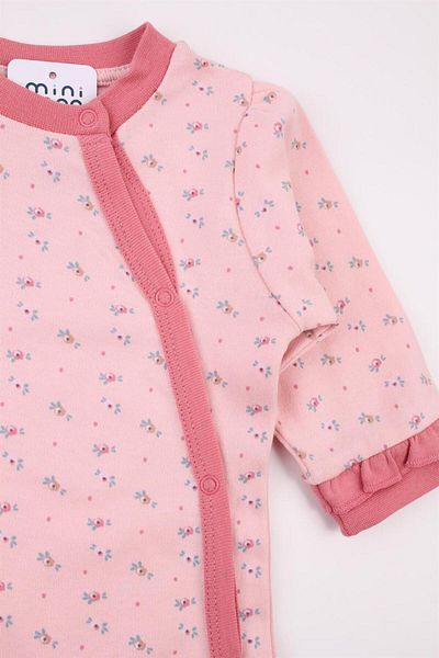 Mini Ropa Baby Girl Jumpsuit Hat with Frilly Sleeves and Floral Booties
