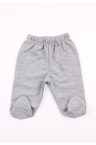 Mini Ropa حذاء أطفال رمادي بخصر مطاطي وجزء سفلي لحديثي الولادة