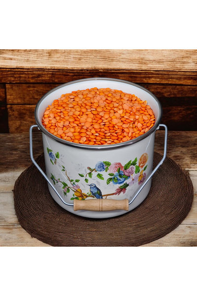 emaye market Enameled Copper Yogurt Pot Pulses Storage Pot Potato Onion Bucket 26 cm 9 Liters