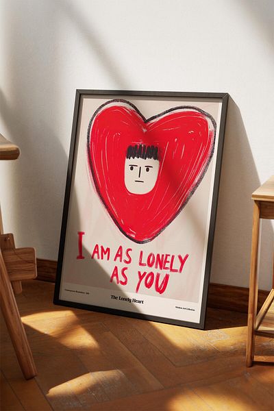 House Gorgeous Poster cu design colorat modern fără încadrare The Lonely Heart Colecția Dolce Vita