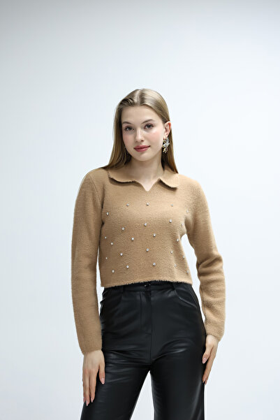 İKLİM LİFE ПОЛО З КОМИРОМ І БОРОДОЮ З КАМІННЯМ