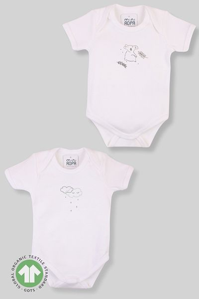 Mini Ropa Organic Cotton Baby Body 2-Piece Cloud Koala