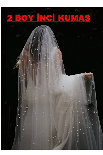 bbays new trend 2Boy Bridal Pearl Veil - 1.5 t Fabric with Pearls