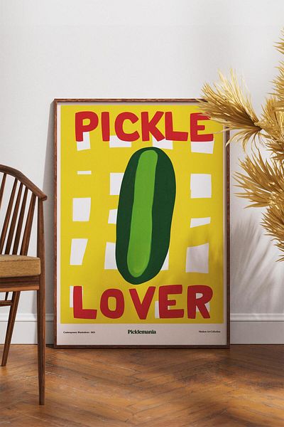 House Gorgeous Poster cu design colorat modern fără rame Pickle Lover Colecția Dolce Vita