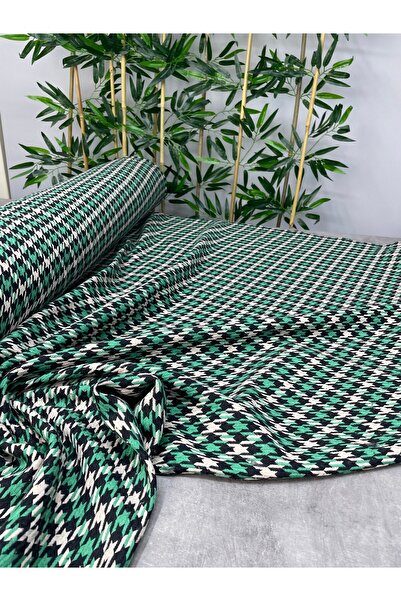 ipekkumaş Siyah Yeşil Şanel Elbiselik Kumaş Ürünümüz Adet Olarak Satılır 1 Ad...