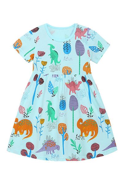 SAPS SAPS All Over Dino Print Dress - Blue