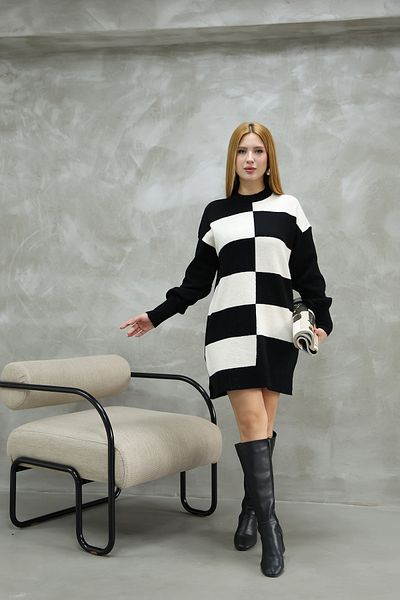 İKLİM LİFE Checked Knitwear Tunic