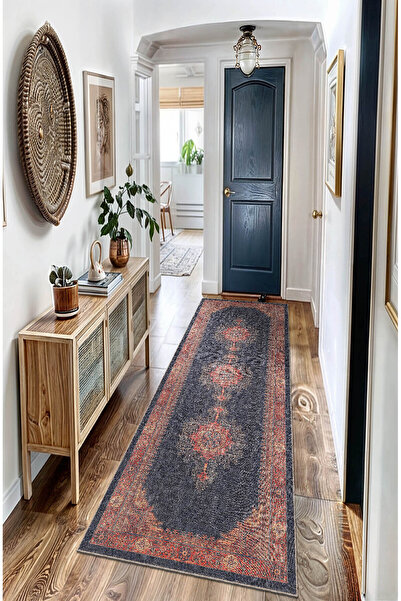 BigArts Home Vintage Desenli Salon Halısı, Dokuma Taban Dekoratif Şönil Halı