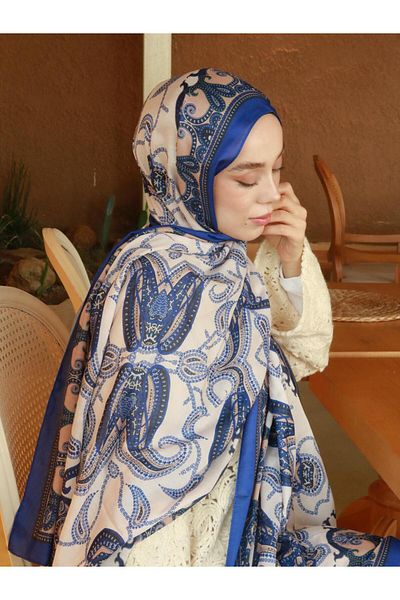 Modakaşmir Βαμβακερό σάλι Paisley με σχέδιο