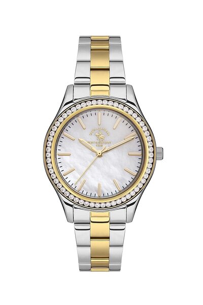 Santa Barbara Polo & Racquet Club ساعة يد نسائية سانتا باربرا بولو بسوار معدن...