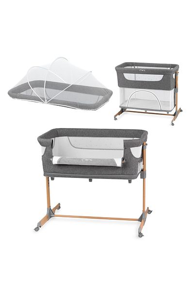 Momi Co-sleeper Momi, Smart Bed 4 în 1 - Gri