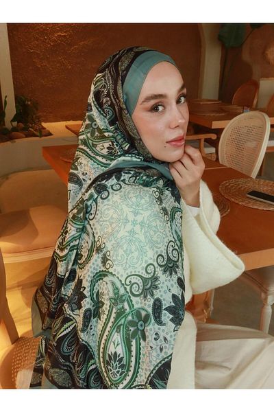Modakaşmir Βαμβακερό σάλι Bohemian Flower Pattern