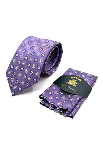 Kravatkolik Κλασική γραβάτα με μωβ μοτίβο KK13092