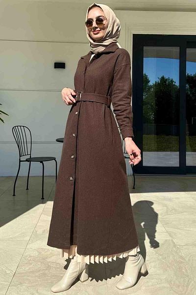 Rabia Şamlı Asmin Cashmere Coat Καφέ