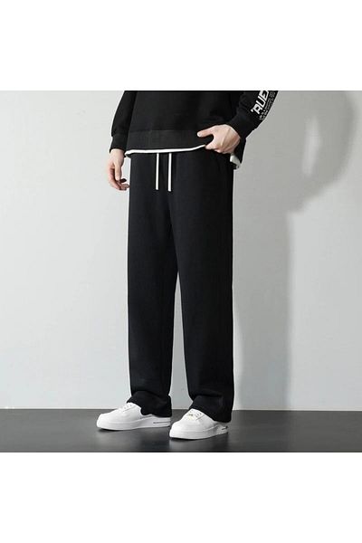 FİTGO Unisex Baggy Cut Straight Leg Sweatpants with Cargo Pockets