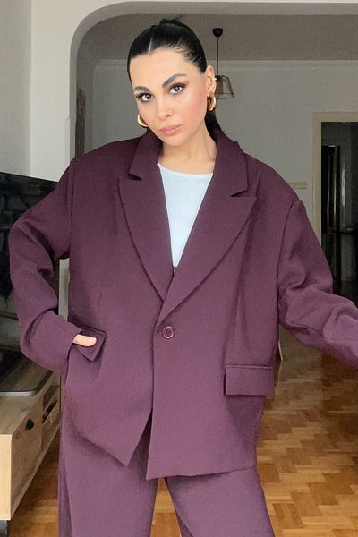 Seda Yalçın Atelier Plum Premium Oversize Jacket