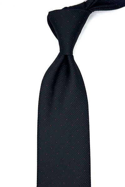 Kravatkolik Classic Tie with Black Line Pattern Handkerchief Kk13084