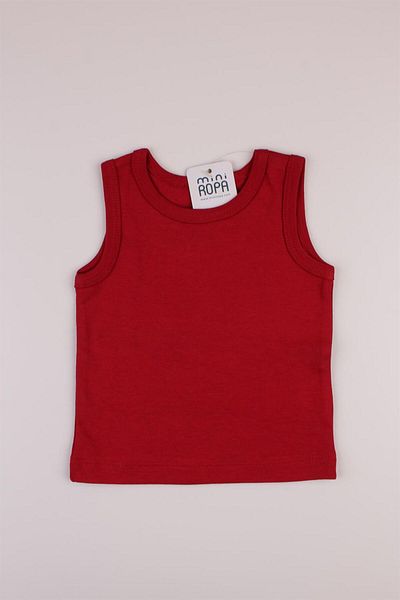 Mini Ropa طقم شورت بدون أكمام 0-5 سنوات طقم شورت رياضي صيفي أحمر