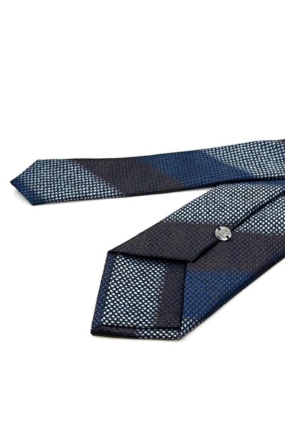 Kravatkolik Καφέ - Μπλε ριγέ μοτίβο κλασική γραβάτα KK13067